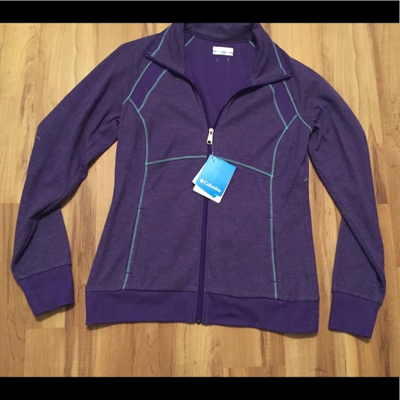 Columbia Zip Up Sweater, size small, NWT, purple - Picture 1 of 4